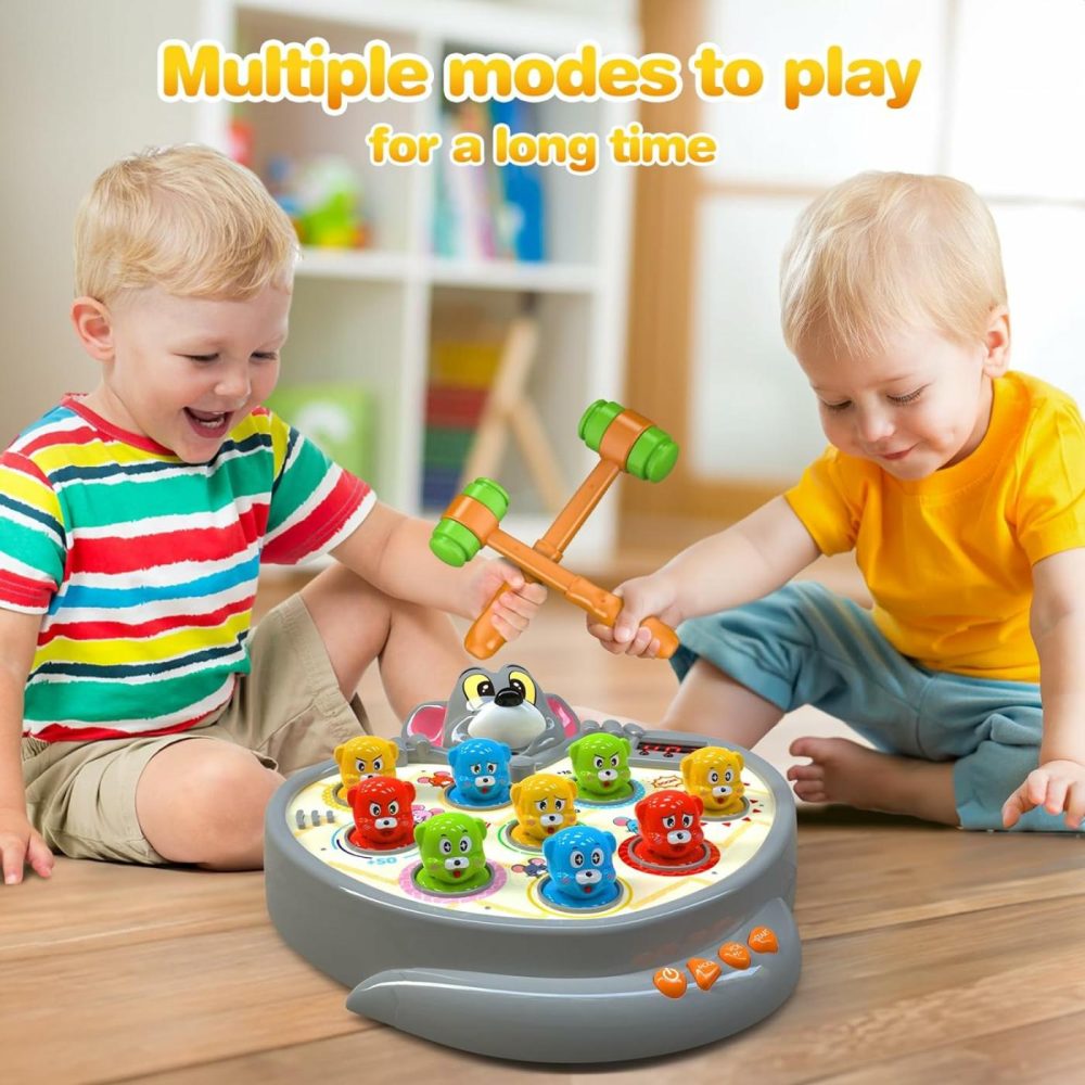 Toys For Ages 2-4,Toddler Boy Toys With 2 Hammers,5 Modes,Melodies,And Light-Up-Educational Interactive Toys For Toddlers,Birthday Gifts Toy For 2 3 4 Year Old Boy  |  Hammering & Pounding Toys All Toys Hammering & Pounding Toys