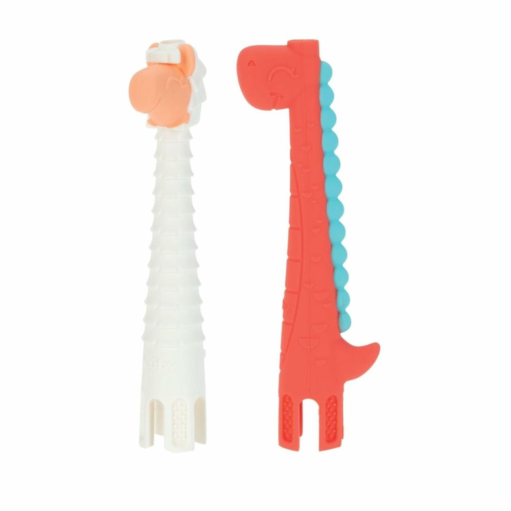 Tube Teethers  Soothing Teething Experience For Babies  Multi-Textured Surfaces  Soft Silicone  Easy To Grasp  Bpa-Free For Parent’s Peace Of Mind  3+ Months  Llama And Dinosaur  |  Teethers All Toys Teethers