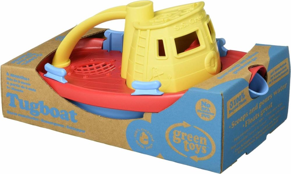 Tugboat  Assorted Cb – Pretend Play  Motor Skills  Kids Bath Toy Floating Pouring Vehicle. No Bpa  Phthalates  Pvc. Dishwasher Safe  Recycled Plastic  Made In Usa.  |  Bath Toys All Toys Bath Toys