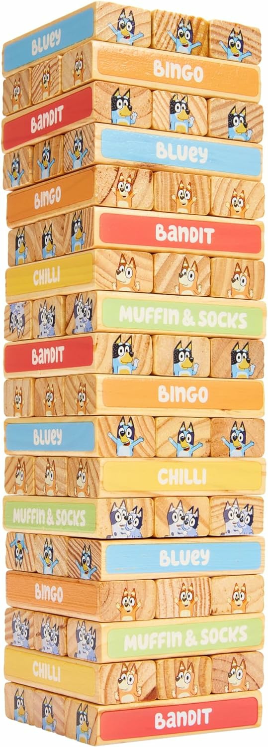 Tumbling Tower – 54 Colorful Wooden Blocks – Fun Family Game – Fsc Certified For Children 3 Years And Up  |  Sorting & Stacking Toys All Toys Sorting & Stacking Toys