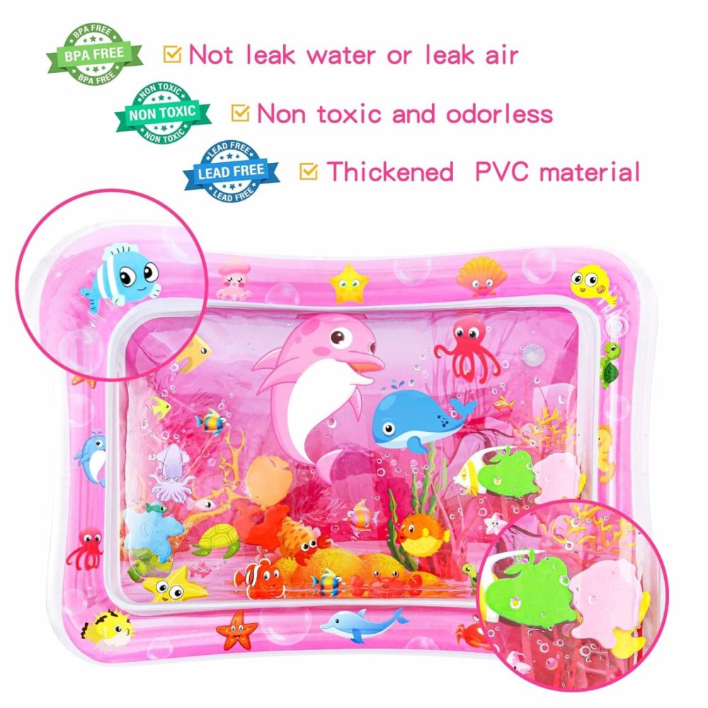 Tummy Time Water Mat For Girl  Baby Girl Toys For 0  3  6  9  12 Months  Baby Girl Gifts  Develop Sensory Toys Kids’ Indoor Climbers & Play Structures  |  Indoor Climbers & Play Structures All Toys Indoor Climbers & Play Structures