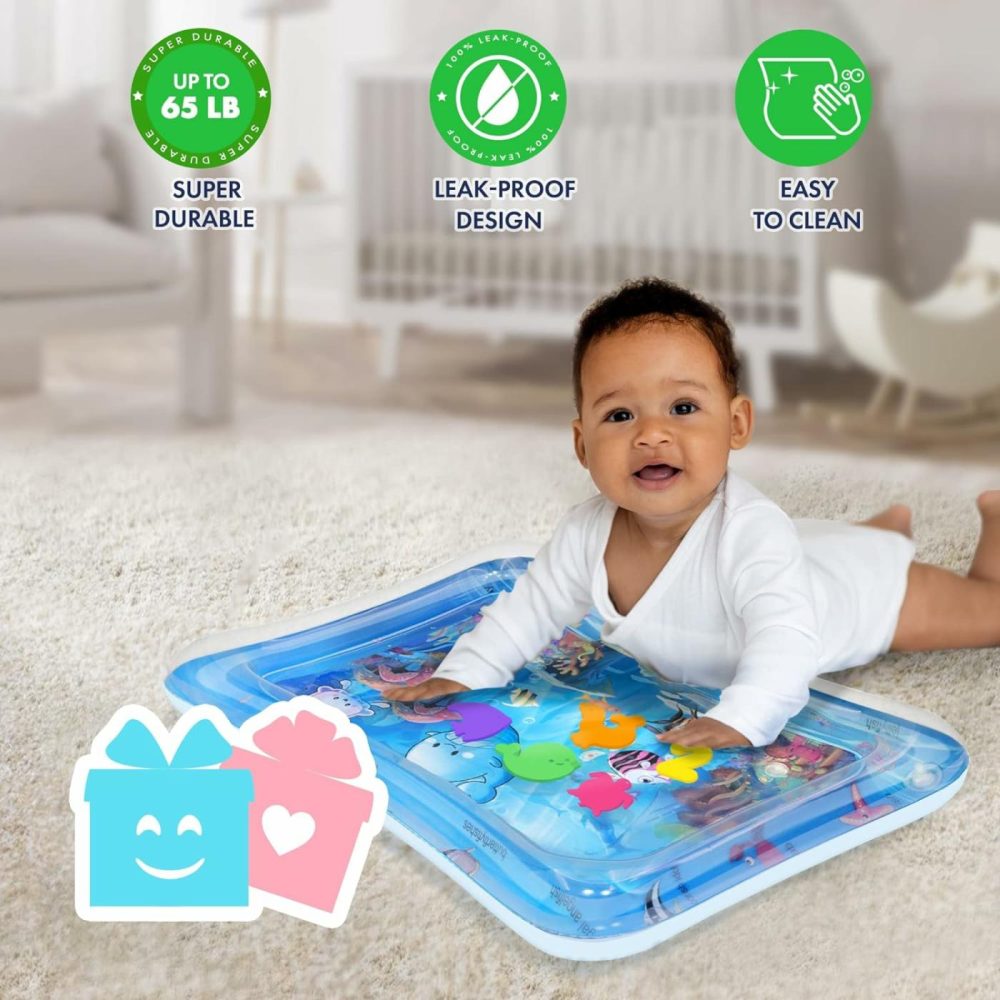 Tummy Time Water Play Mat – Activity Play Mat For Infants 3 6 9 Months – Sensory Baby Toy Gift For Girls And Boys  |  Indoor Climbers & Play Structures All Toys Indoor Climbers & Play Structures