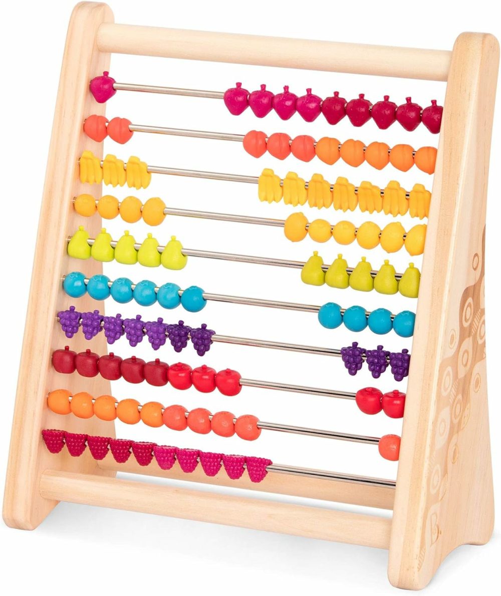 Two-Ty Fruity!- Wooden Abacus For Kids- Developmental Learning Toy- Classic Math Toy With 100 Beads – Educational Toy For Addition And Subtraction – Numbers & Counting – 18 Months +  |  Abacuses Abacuses Abacuses