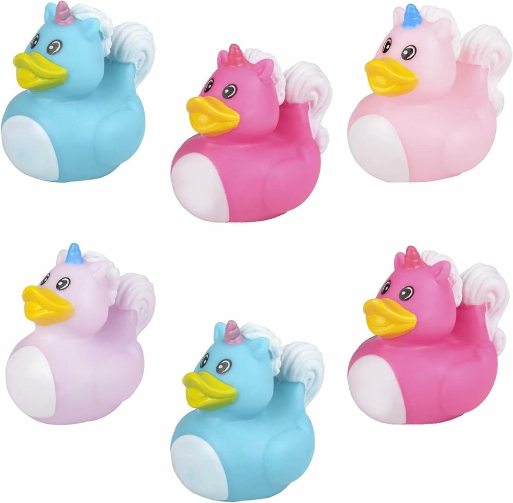 Unicorn Rubber Duck Toy Duckies For Kids  Bath Birthday Baby Showers Summer Beach And Pool Activity  2″ (6-Pack)  |  Bath Toys All Toys Bath Toys