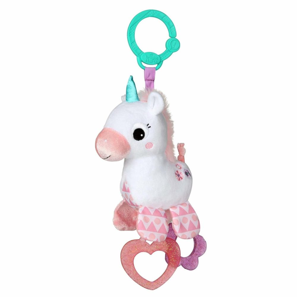 Unicorn Sparkle & Shine Plush Take-Along Stroller Or Carrier Toy  Ages 0 Month+  Pink  |  Rattles & Plush Rings All Toys Rattles & Plush Rings