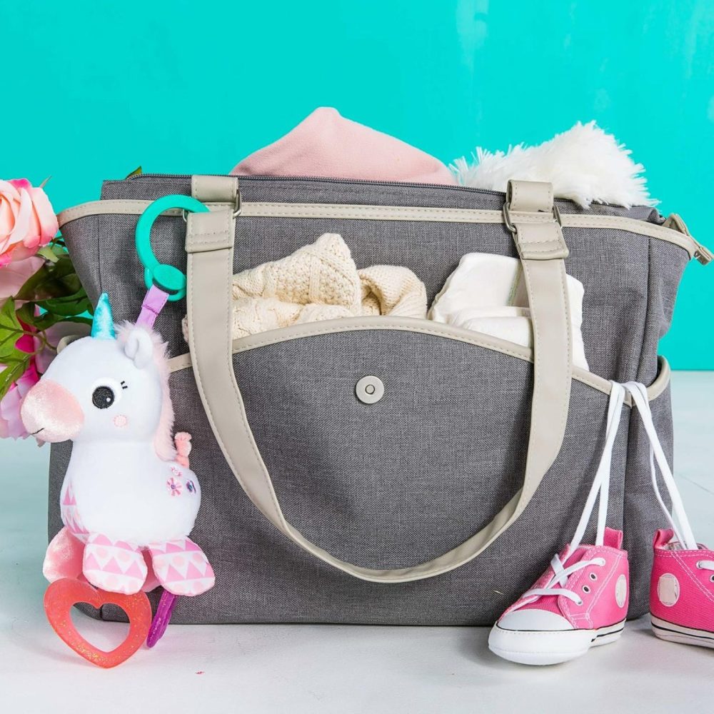 Unicorn Sparkle & Shine Plush Take-Along Stroller Or Carrier Toy  Ages 0 Month+  Pink  |  Rattles & Plush Rings All Toys Rattles & Plush Rings