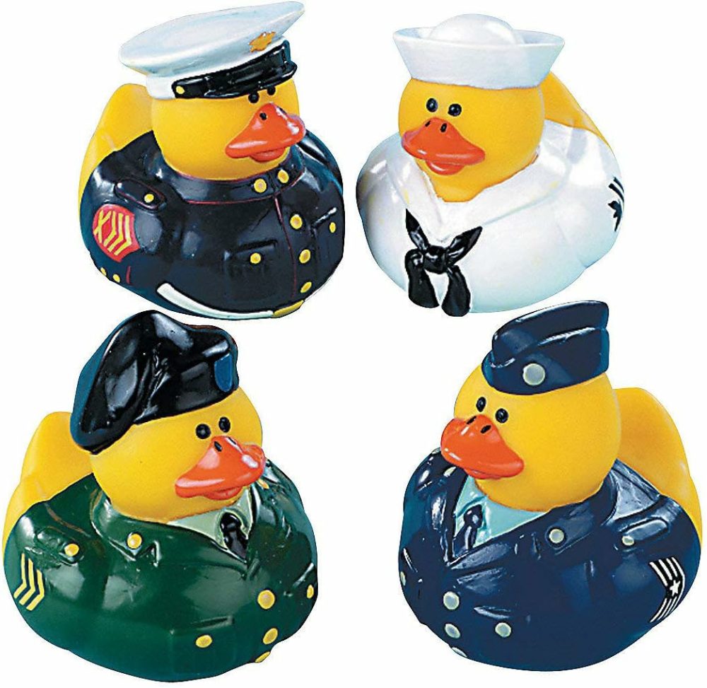 Uniform Armed Forces Military Rubber Duckies (Set Of 12 Ducks)  |  Bath Toys All Toys Bath Toys