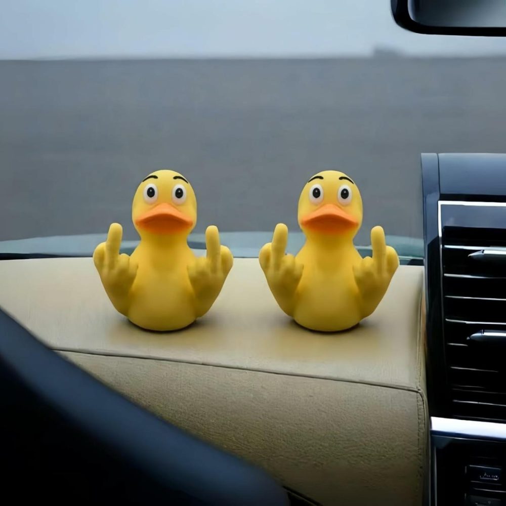 Unique Yellow Middle Finger Rubber Ducks  Funny Duck For Jeep Decoration  Duck Bath Toy  Funny Prank Joke Gift For Men  Women  |  Bath Toys All Toys Bath Toys