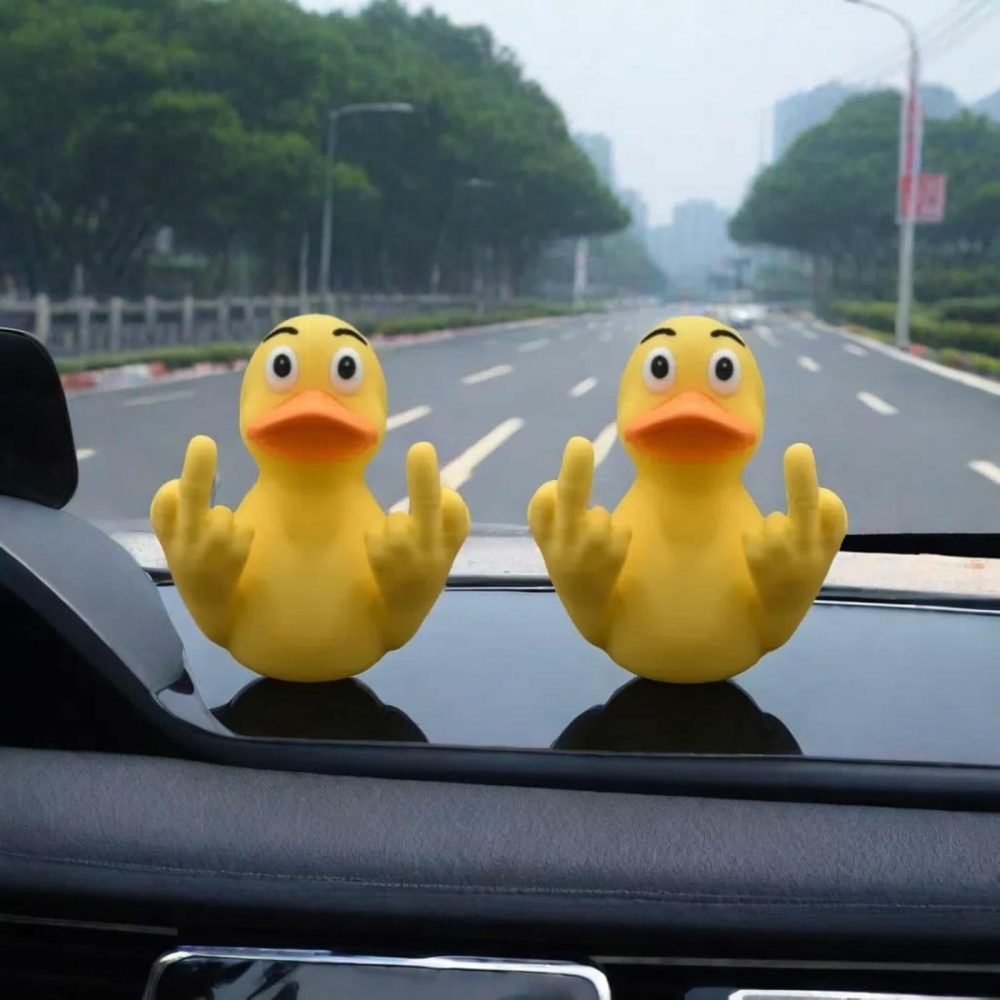 Unique Yellow Middle Finger Rubber Ducks  Funny Duck For Jeep Decoration  Duck Bath Toy  Funny Prank Joke Gift For Men  Women  |  Bath Toys All Toys Bath Toys