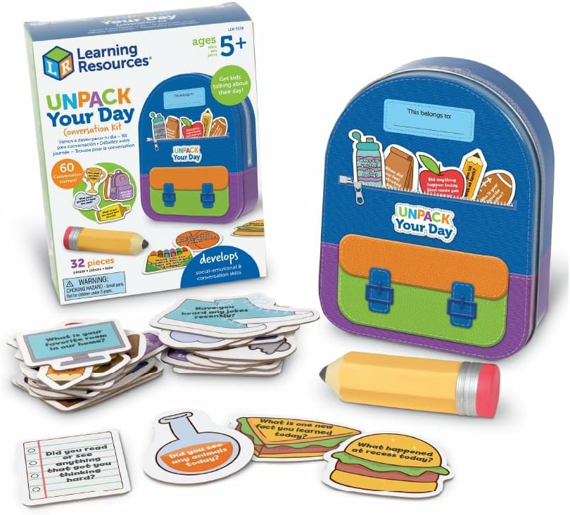 Unpack Your Day Conversation Kit – Social Emotional Learning Games For Kids Ages 5+  Conversation Starters For Kids,Educational Toys ,Gifts For Boys And Girls,Back To School  |  Early Development & Activity Toys All Toys Early Development & Activity Toys