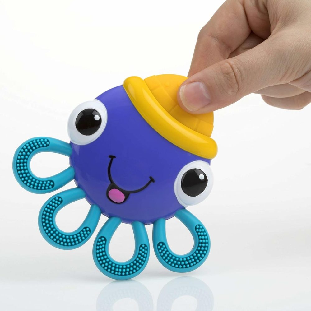 Vibe-Eez Vibrating Teether – Battery Powered – Textured Surface And Easy To Grasp Toy For Baby Teething Relief – 3+ Months – Octopus  |  Teethers All Toys Octopus