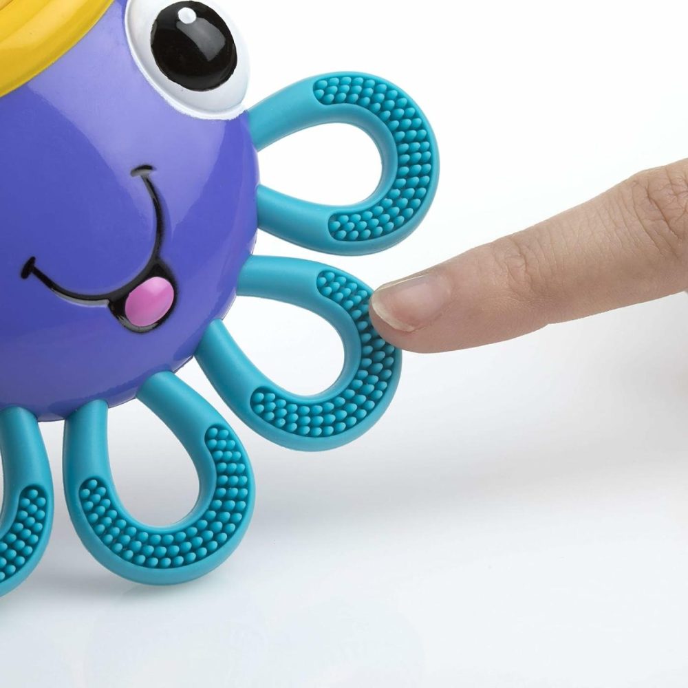 Vibe-Eez Vibrating Teether – Battery Powered – Textured Surface And Easy To Grasp Toy For Baby Teething Relief – 3+ Months – Octopus  |  Teethers All Toys Octopus