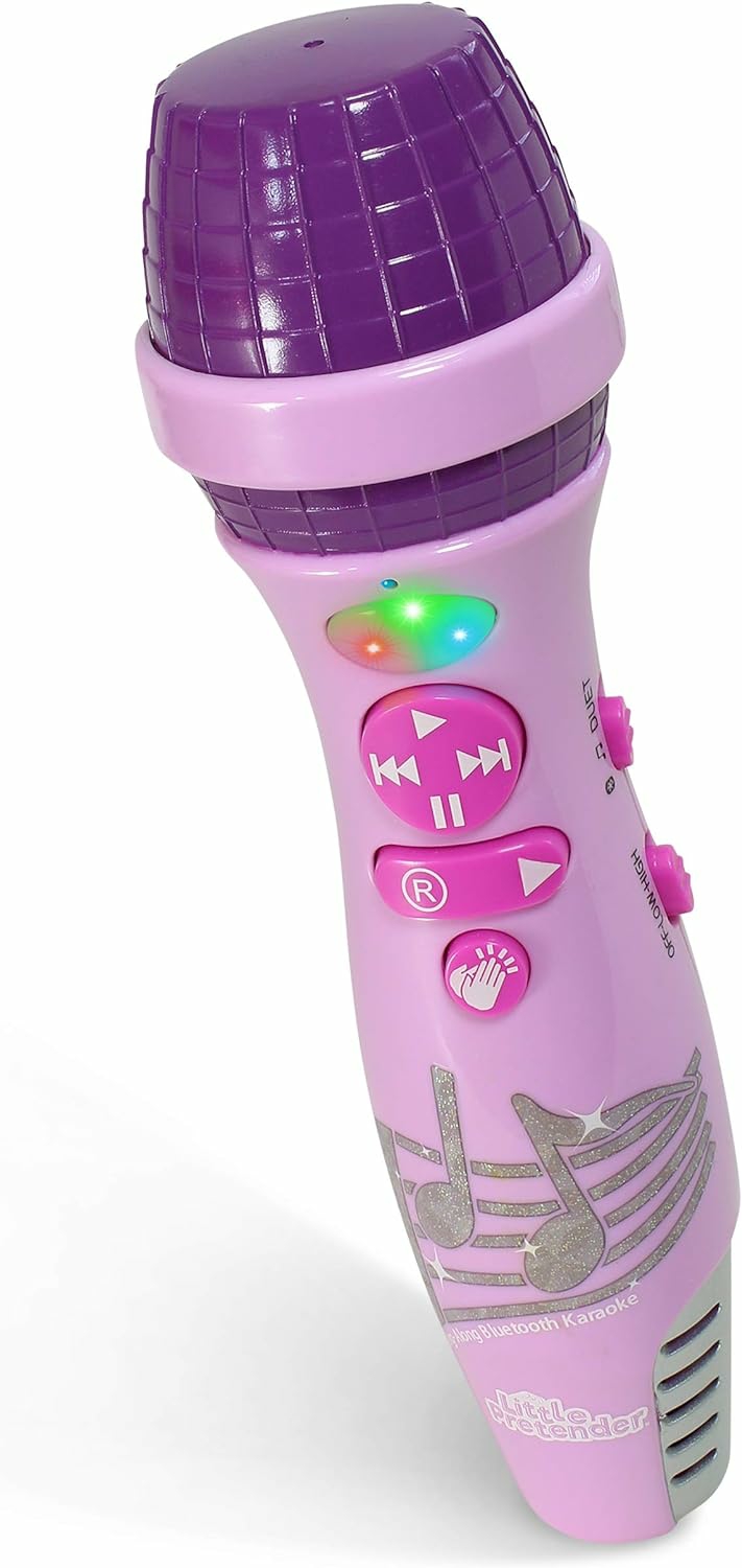 Voice Changer Microphone For Kids – Karaoke Toys With 15 Pre-Installed Nursery Rhymes For Toddlers & Kid Age 3-5 – Bluetooth Microphones For Singing – Toddler Gifts For Ages 3 4 5 6 7 8 9+ Years Old  |  Musical Toys All Toys Pink/Purple