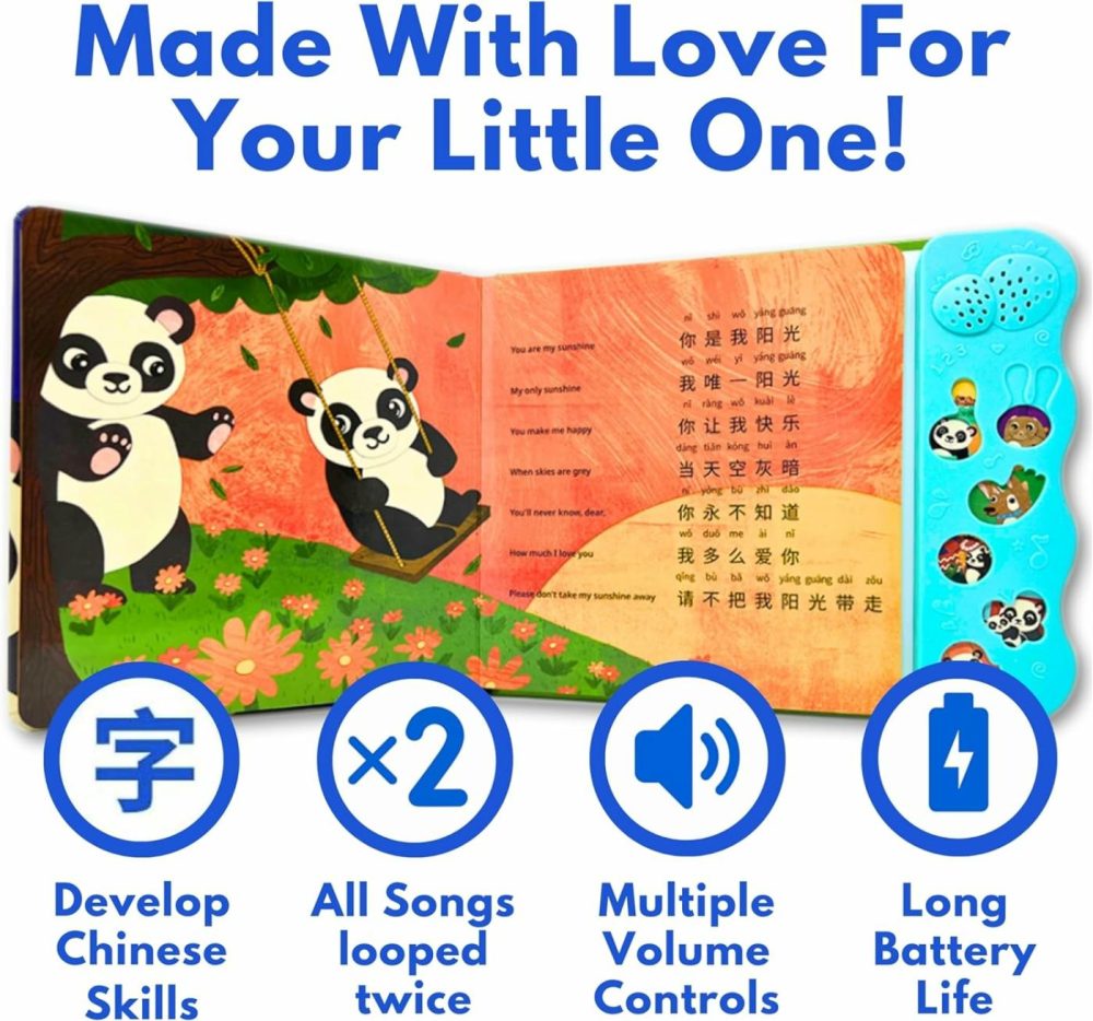 Vol. 2  Chinese Books For Kids  Chinese New Year Gifts  Chinese Baby Book  Mandarin Chinese Board Books For Children  Chinese Learning Book  Bilingual Book & Musical Toys  |  Musical Toys All Toys