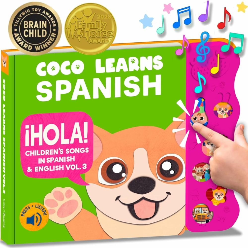 Vol. 3 | Musical Spanish Books For Kids 1-3  Spanish Toys For Babies & Toddlers 1-3  Baby & Toddler Spanish Books  Bilingual Learning Toys For 1 Year Old  Libros Para Bebes Español  |  Musical Toys All Toys