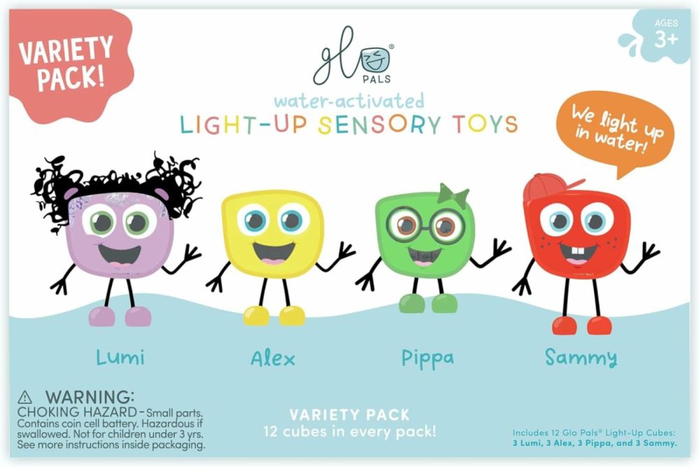 Water-Activated Light-Up Cubes For Sensory Play – 12 Pack  |  Bath Toys All Toys Bath Toys