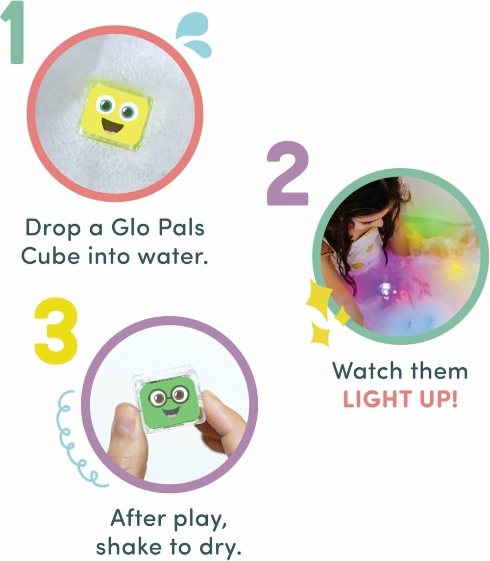 Water-Activated Light-Up Cubes For Sensory Play – 12 Pack  |  Bath Toys All Toys Bath Toys