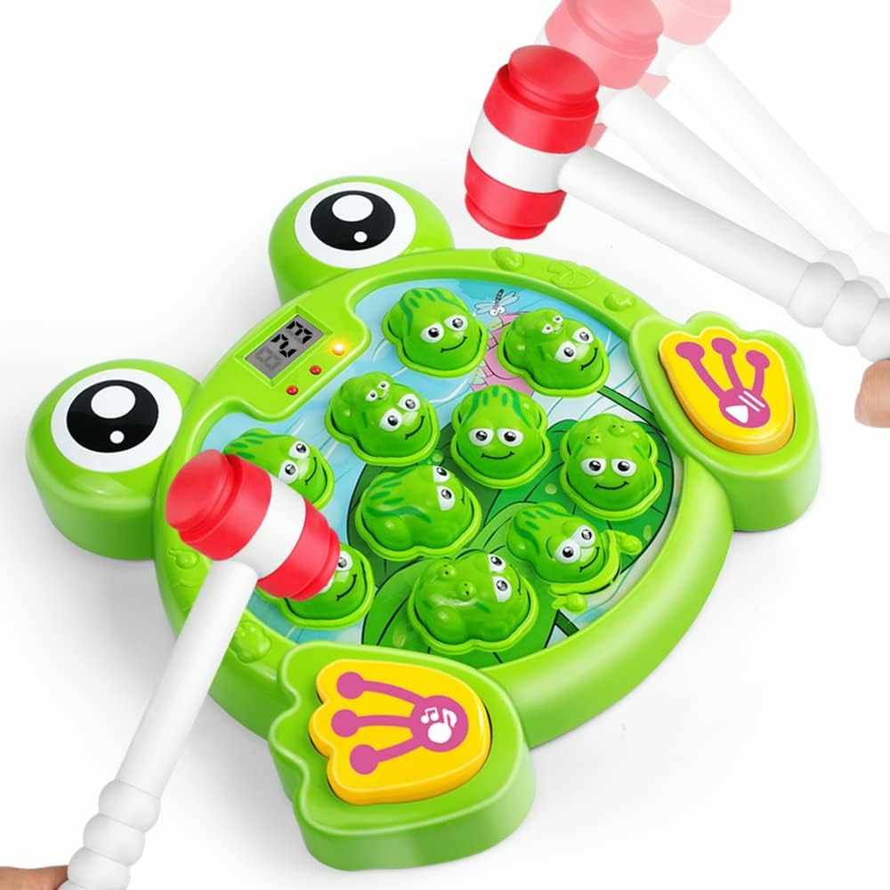 Whack A Frog Game With 2 Hammers  Toddler Early Developmental Learning Toy  Fun Birthday Gift For Kids Age 2+  Toys For 2 3 4 Year Old Boys Grils  |  Hammering & Pounding Toys All Toys Hammering & Pounding Toys