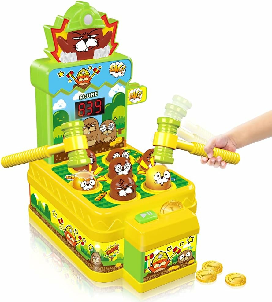 Whack Game Mole  Mini Electronic Arcade Game With 2 Hammers  Pounding Toys Toddler Toys For 3 4 5 6 7 8 Years Old Boys Girls  Whack Game Mole Toy  Developmental Toy Interactive Toy  |  Hammering & Pounding Toys All Toys Hammering & Pounding Toys