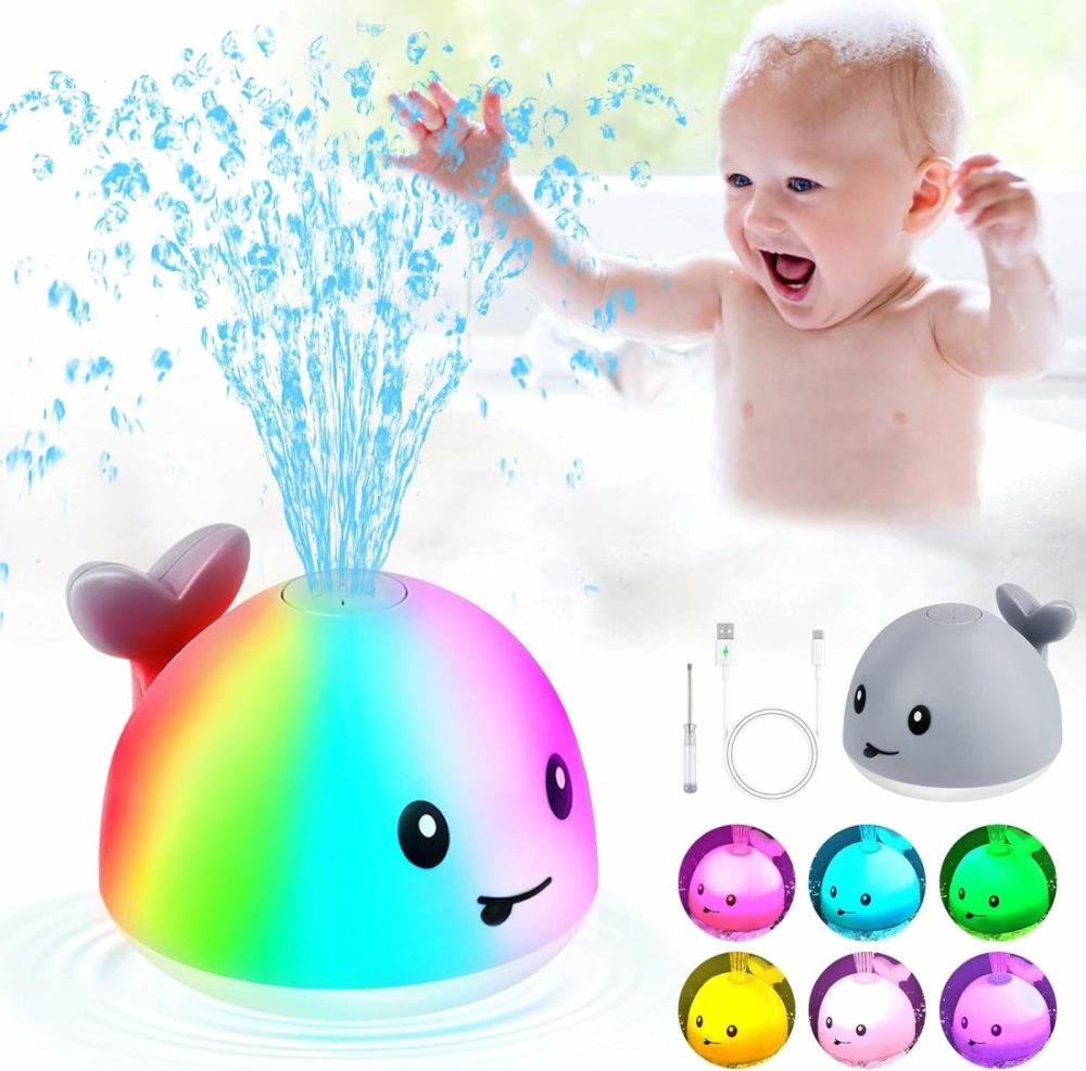 Whale Baby Bath Toys  Baby Bath Toy Sprinkler  Light Up Bathtub Water Pool Toys  Bathtime Toys Essentials For Kids Toddlers Infants  Birthday Gifts For Newborn Bath Toys  |  Bath Toys All Toys Bath Toys