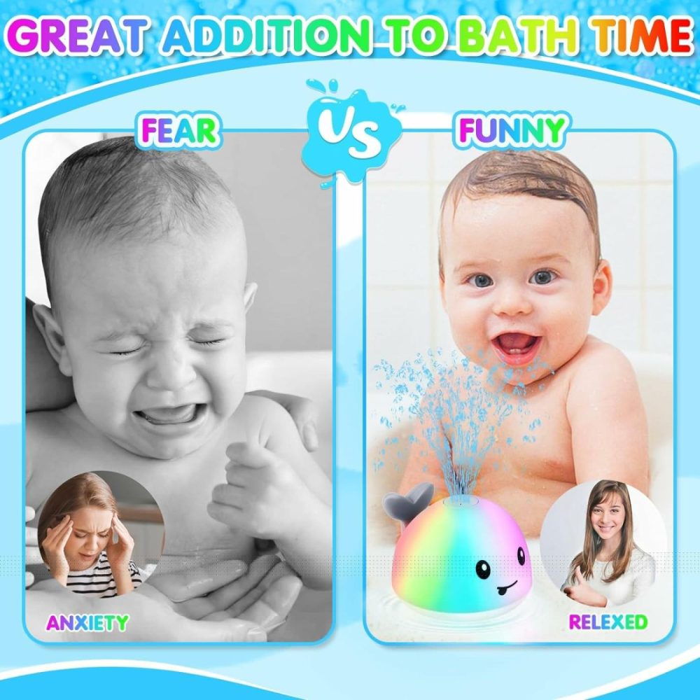 Whale Baby Bath Toys  Baby Bath Toy Sprinkler  Light Up Bathtub Water Pool Toys  Bathtime Toys Essentials For Kids Toddlers Infants  Birthday Gifts For Newborn Bath Toys  |  Bath Toys All Toys Bath Toys