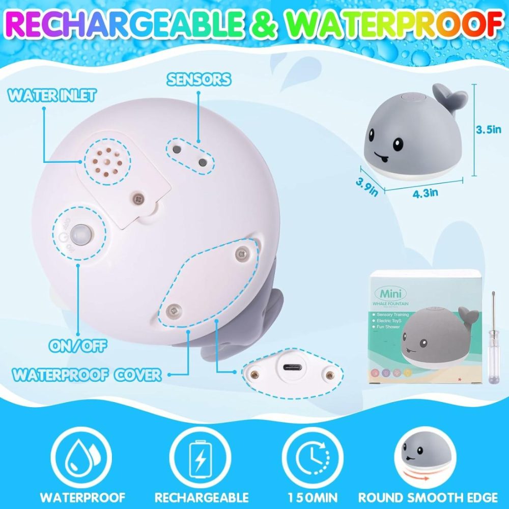 Whale Baby Bath Toys  Baby Bath Toy Sprinkler  Light Up Bathtub Water Pool Toys  Bathtime Toys Essentials For Kids Toddlers Infants  Birthday Gifts For Newborn Bath Toys  |  Bath Toys All Toys Bath Toys