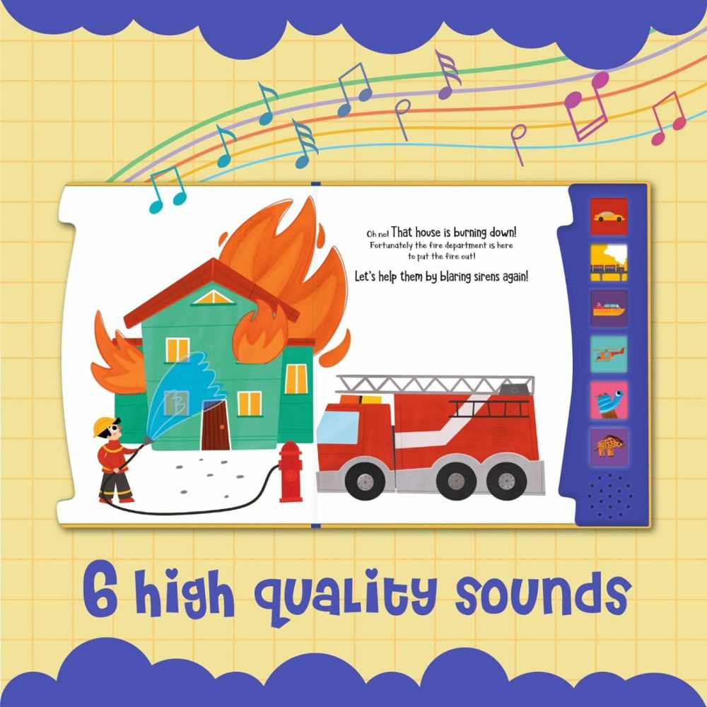 What A Noisy World! – Vehicles In Motion – Sound Books For Toddlers – Musical Book With 6 Different Sounds  |  Musical Toys All Toys