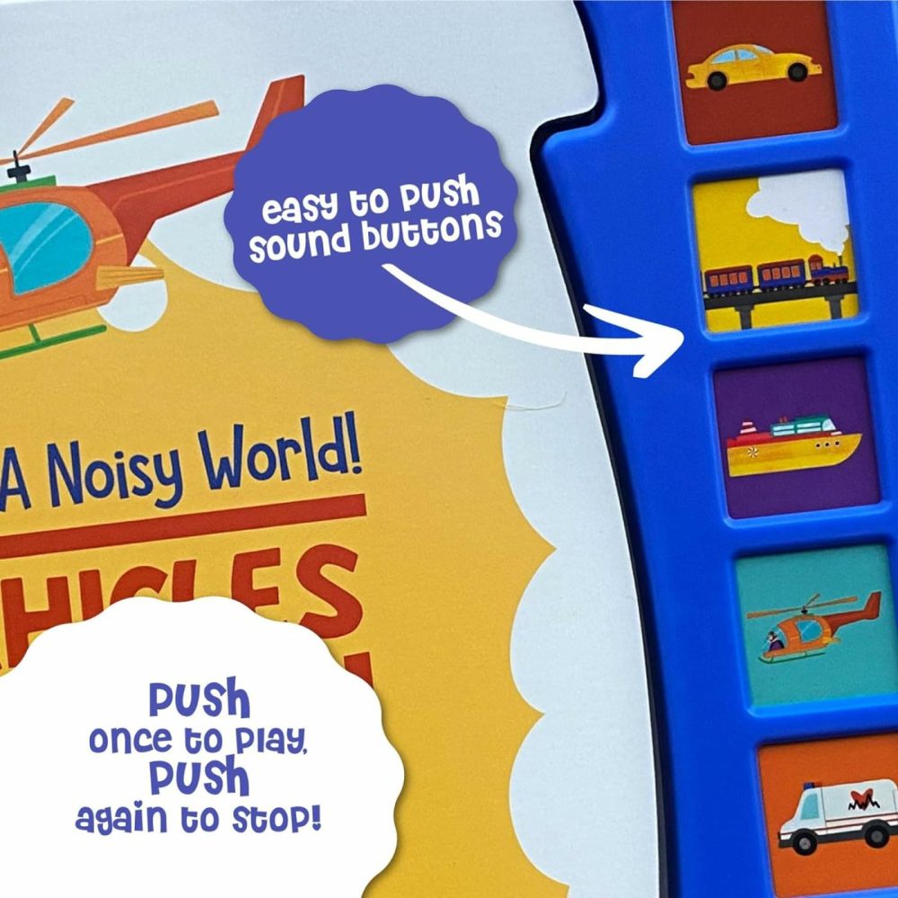 What A Noisy World! – Vehicles In Motion – Sound Books For Toddlers – Musical Book With 6 Different Sounds  |  Musical Toys All Toys