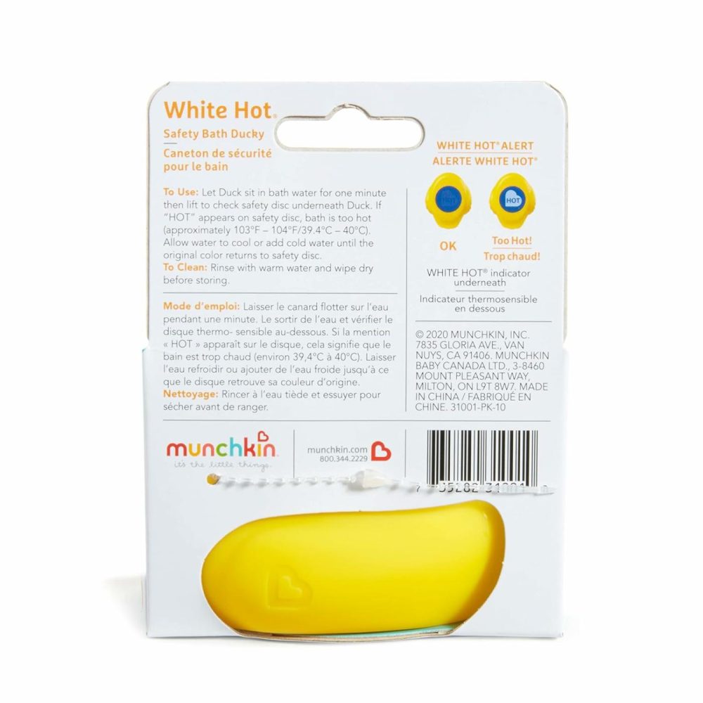 White Hot Safety Bath Ducky Toy  Yellow  |  Bath Toys All Toys Bath Ducky