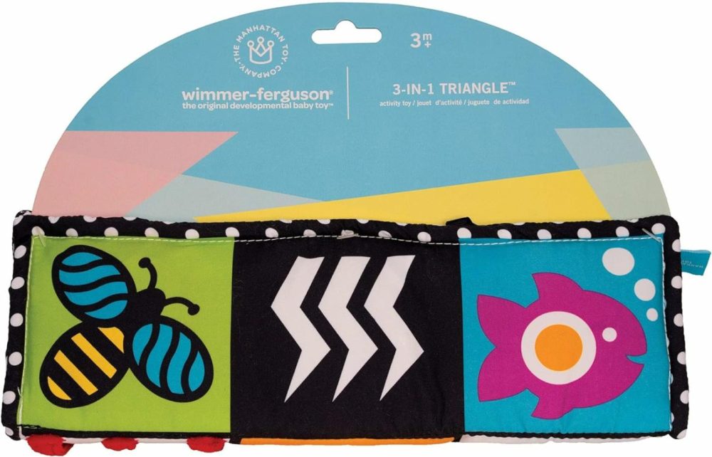 Wimmer-Ferguson Double Sided 3-In-1 Triangle Play And Pat Activity Mat  |  Car Seat & Stroller Toys All Toys Car Seat & Stroller Toys