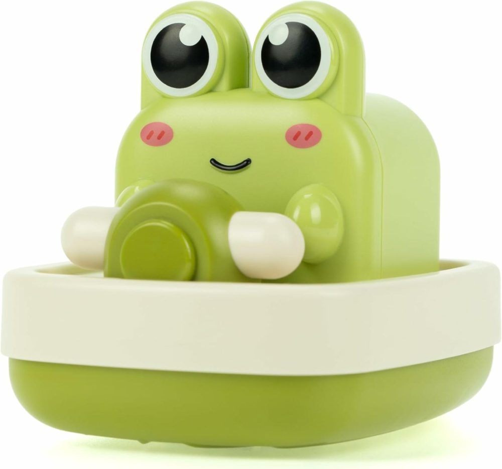 Wind-Up Boating Frog Bath Toy With Spin Propeller  No Battery Mold-Free Anti-Rust Interactive Montessori Toy For Kids  |  Bath Toys All Toys Bath Toys