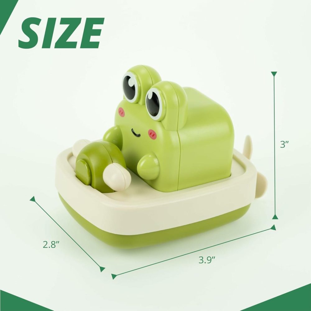 Wind-Up Boating Frog Bath Toy With Spin Propeller  No Battery Mold-Free Anti-Rust Interactive Montessori Toy For Kids  |  Bath Toys All Toys Bath Toys