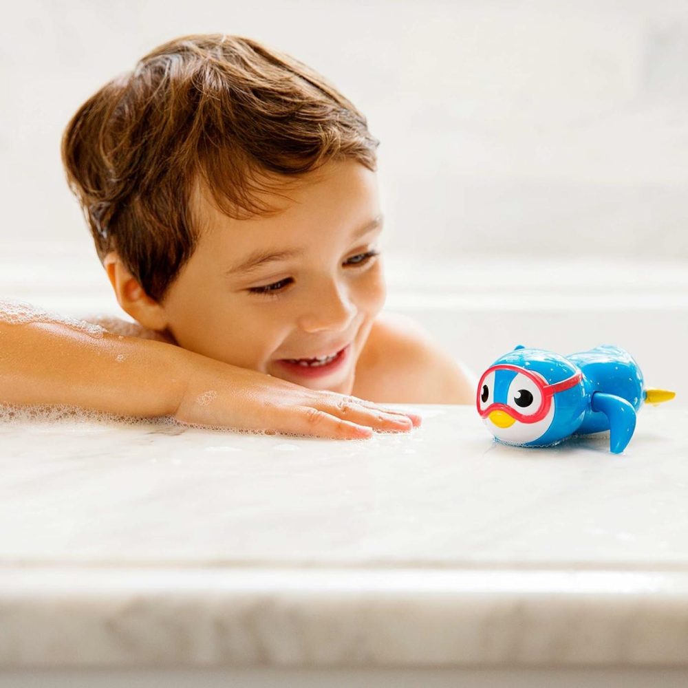 Wind Up Swimming Penguin Baby And Toddler Bath Toy  Blue  |  Bath Toys All Toys Bath Toys