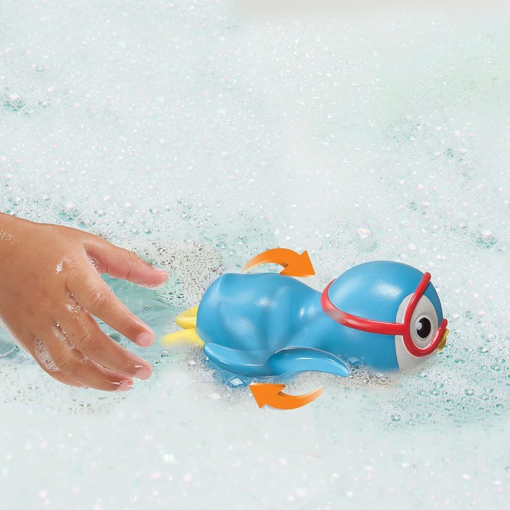 Wind Up Swimming Penguin Baby And Toddler Bath Toy  Blue  |  Bath Toys All Toys Bath Toys