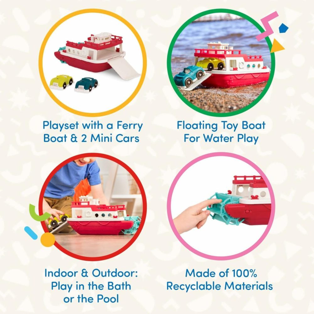 – Wonder Wheels- Pool And Bath Toys For Babies  Toddlers – Floating Toy Boat For Water Play – Recyclable Materials- Ferry Boat – 1 Year +  |  Boats All Toys Boats