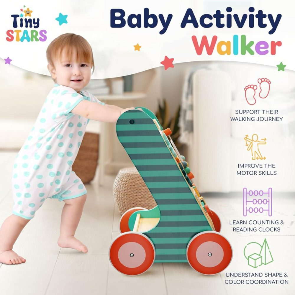 Wooden Baby Push Walker  Toddler Push Walker  Baby Activity Center  Walking Toys For 1 Year Old  Push And Pull Learning Activity Walker  Baby Push Toy For Girls & Boys  Wooden Walkers.  |  Push & Pull Toys All Toys Push & Pull Toys