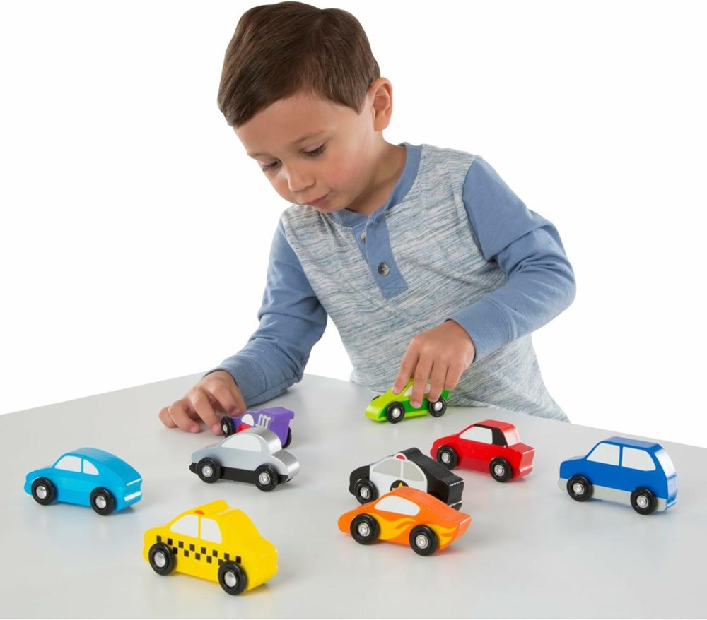 Wooden Cars Vehicle Set In Wooden Tray – Toys For Toddlers And Kids Ages 3+  |  Motor Vehicles All Toys Motor Vehicles