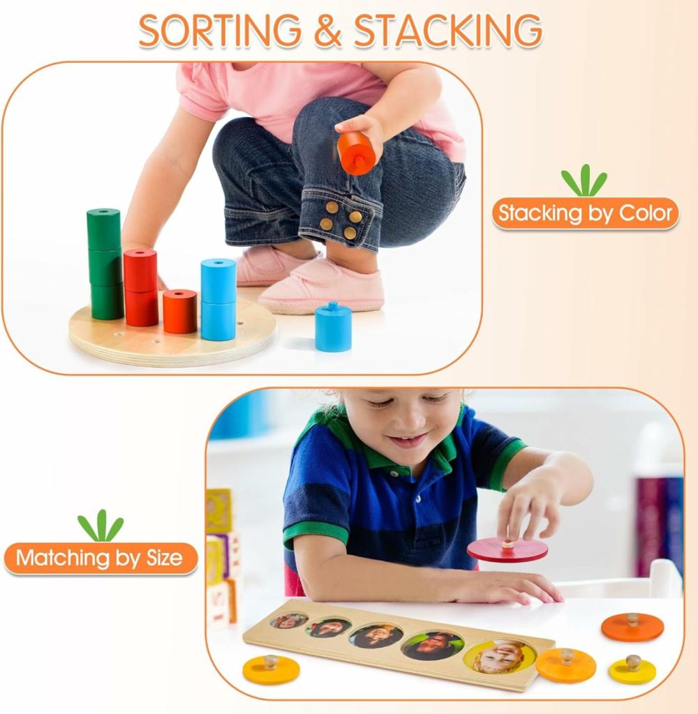 Wooden Montessori Toys For 1+ Year Old  9 In 1 Learning Educational Toys For Toddler With Educational Box  Xylophone  Pound Bench  Shape Puzzle And More  Baby Toy Gift For 12-18 Months  |  Sorting & Stacking Toys All Toys Sorting & Stacking Toys