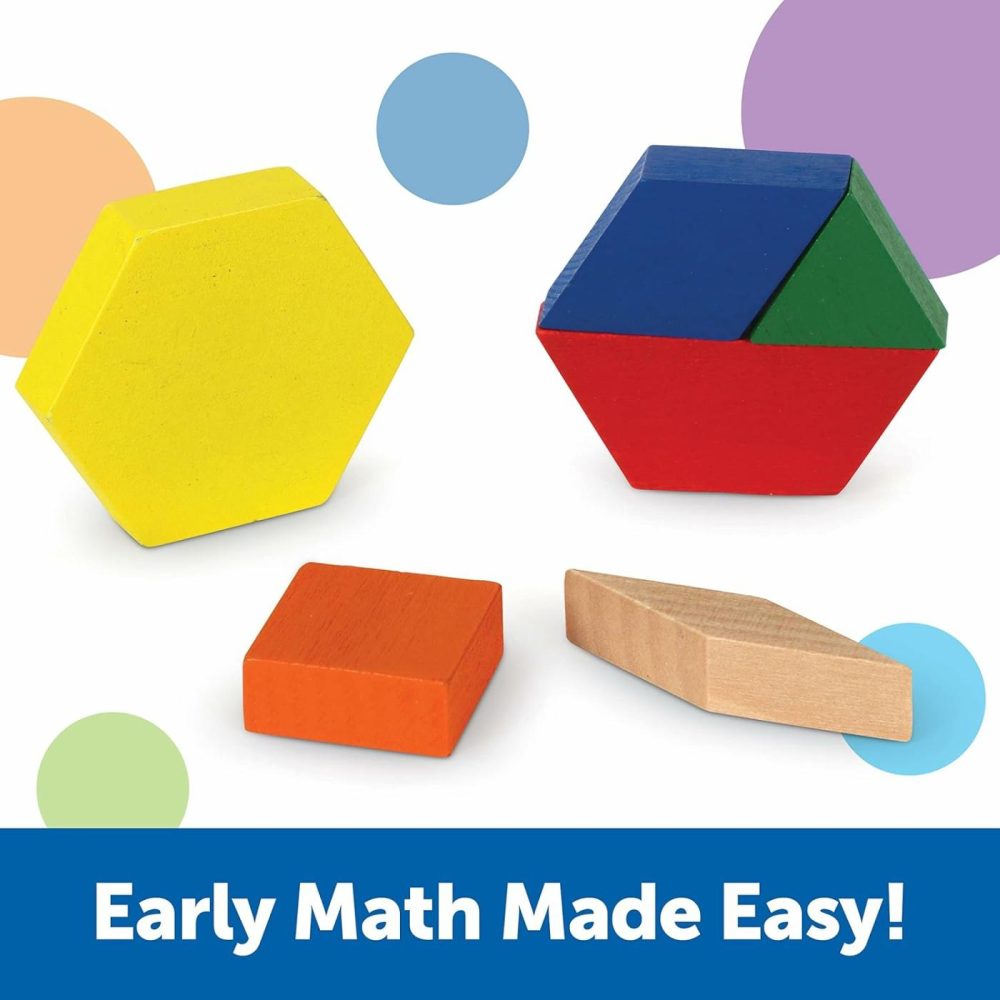 Wooden Pattern Blocks  Early Math Concepts  Set Of 250  Ages 3+  |  Early Development & Activity Toys All Toys Early Development & Activity Toys