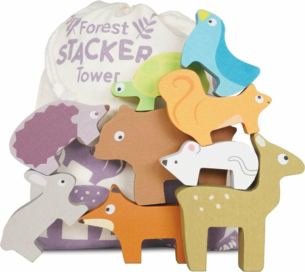 Wooden Petilou Forest Stacker Puzzle & Bag Educational Balancing Activities Toy | Great Gift For Kids And Toddlers | Suitable For Age 18+ Months Old  |  Sorting & Stacking Toys All Toys Sorting & Stacking Toys