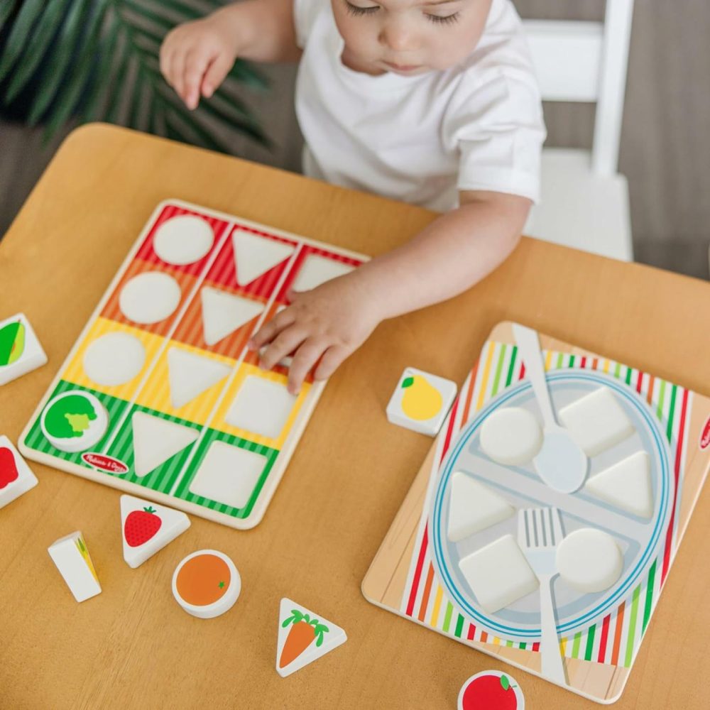 Wooden Shape Sorting Grocery Cart Push Toy And Puzzles – Pretend Play Grocery Toys  Sorting And Stacking Toys For Infants And Toddlers Ages 1+ – Fsc-Certified Materials  |  Push & Pull Toys All Toys Push & Pull Toys