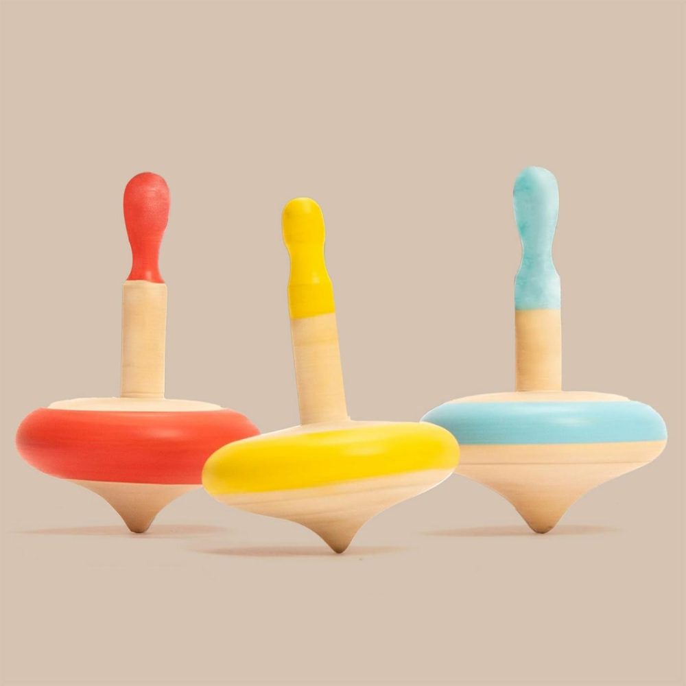 Wooden Spinning Tops 3 Pcs – Wooden Spin Tops  Wooden Toys  Educational Toys  Kindergarten Toys  Standard Tops  Sensory Toys  Learning Toys  Fidget Spinner  Gyroscope|Fun Birthday Party Favors  |  Spinning Tops All Toys Spinning Tops