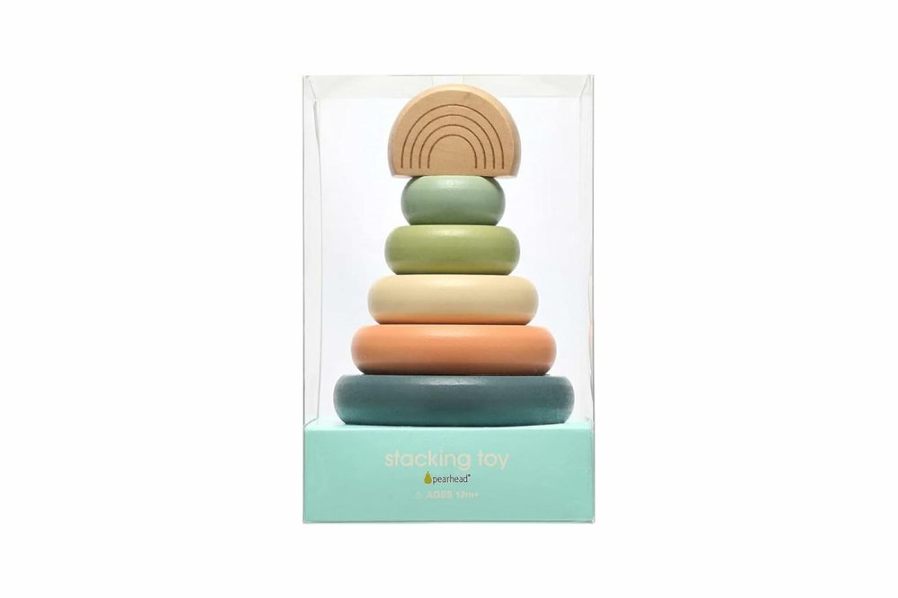 Wooden Stacking Rainbow Toy  Baby And Toddler Ages 12+ Months Montessori Toy  Interactive Stackable Rings Learning Toy  Baby Girl Or Baby Boy Nursery Accessory  |  Sorting & Stacking Toys All Toys Sorting & Stacking Toys