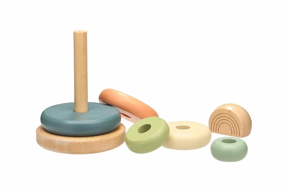 Wooden Stacking Rainbow Toy  Baby And Toddler Ages 12+ Months Montessori Toy  Interactive Stackable Rings Learning Toy  Baby Girl Or Baby Boy Nursery Accessory  |  Sorting & Stacking Toys All Toys Sorting & Stacking Toys