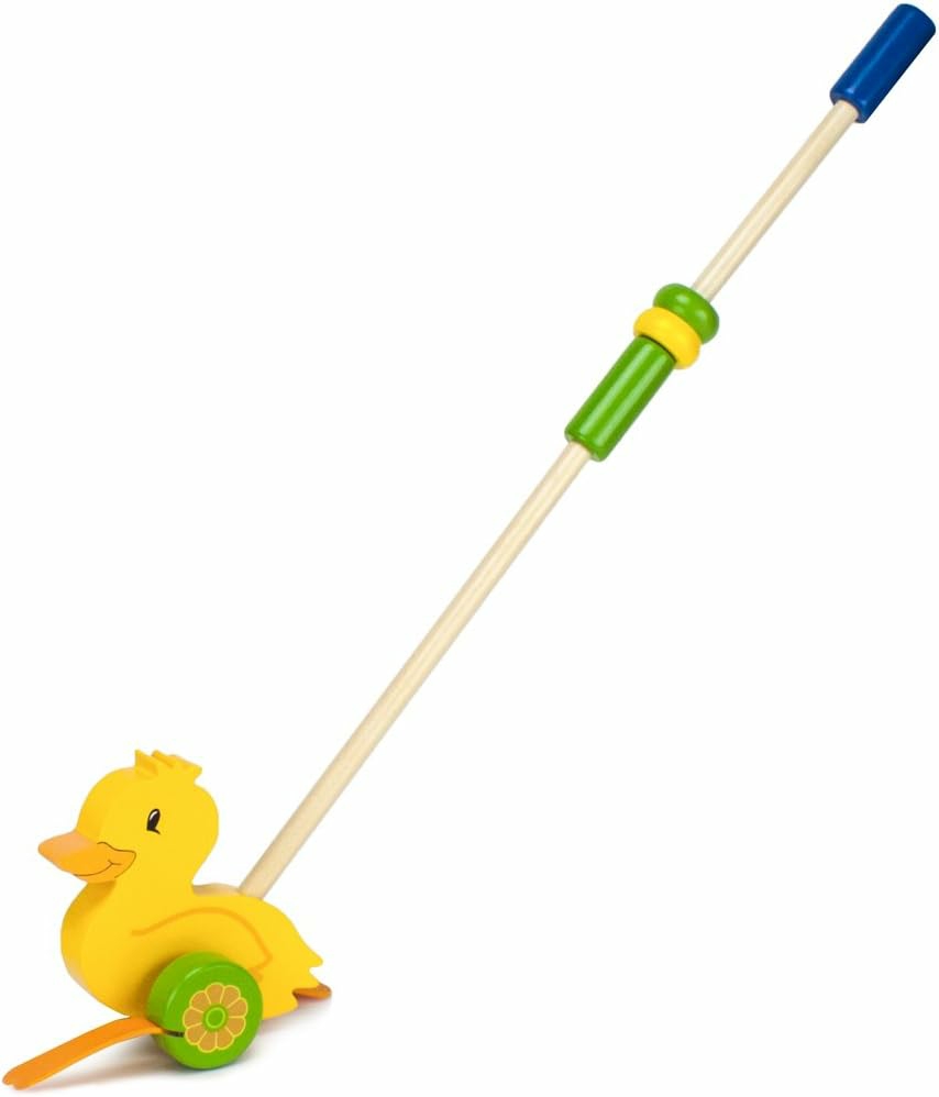 Wooden Wonders Push-N-Pull Waddling Duckling With Rubber Feet By  |  Push & Pull Toys All Toys Push & Pull Toys