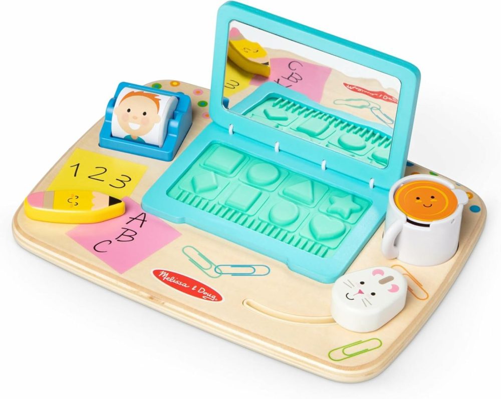 Wooden Work & Play Desktop Activity Board Infant And Toddler Sensory Toy – Fsc Certified  |  Sorting & Stacking Toys All Toys Sorting & Stacking Toys