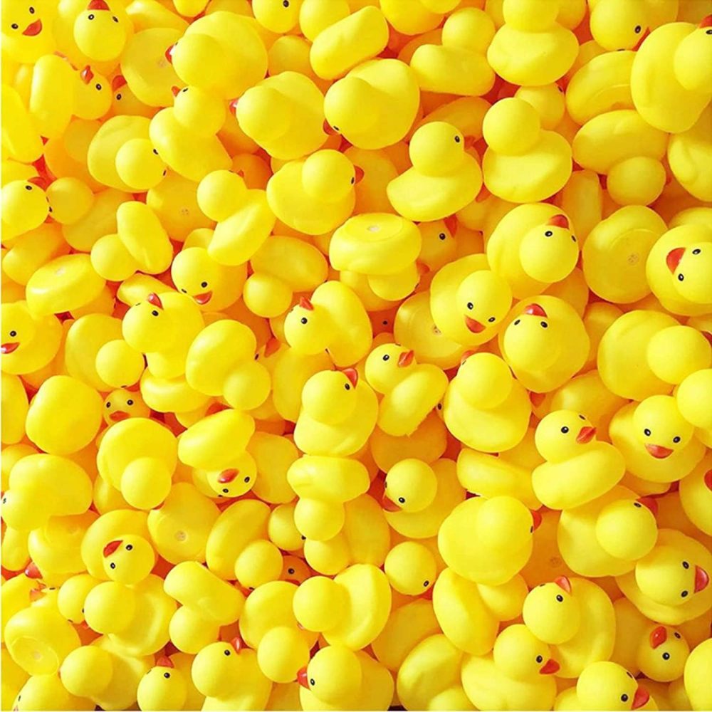 Yellow Rubber Ducks  30Pcs Preschool Small Bath Toys Bathtub Floating Squeaky Duckies Gift For Baby Shower Infants Kids Toddler Party Decoration (Small)  |  Bath Toys All Toys Bath Toys