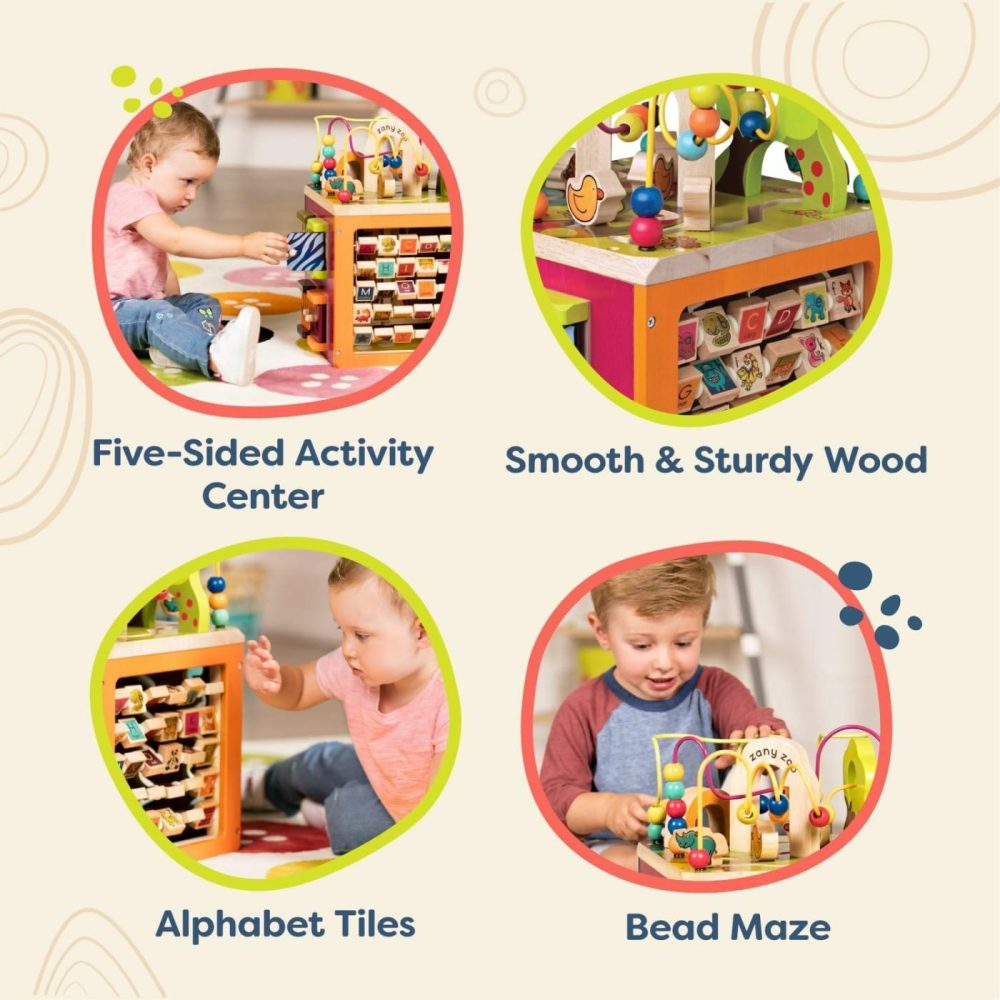 Zany Zoo – Wooden Activity Cube – Educational Toys – Wooden Toys For Toddlers  Kids – 1 Year +  |  Baby & Toddler Toys All Toys Baby & Toddler Toys