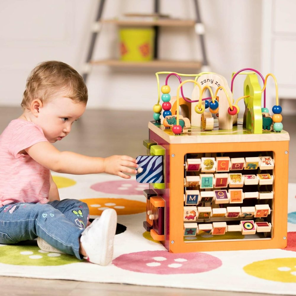 Zany Zoo – Wooden Activity Cube – Educational Toys – Wooden Toys For Toddlers  Kids – 1 Year +  |  Baby & Toddler Toys All Toys Baby & Toddler Toys