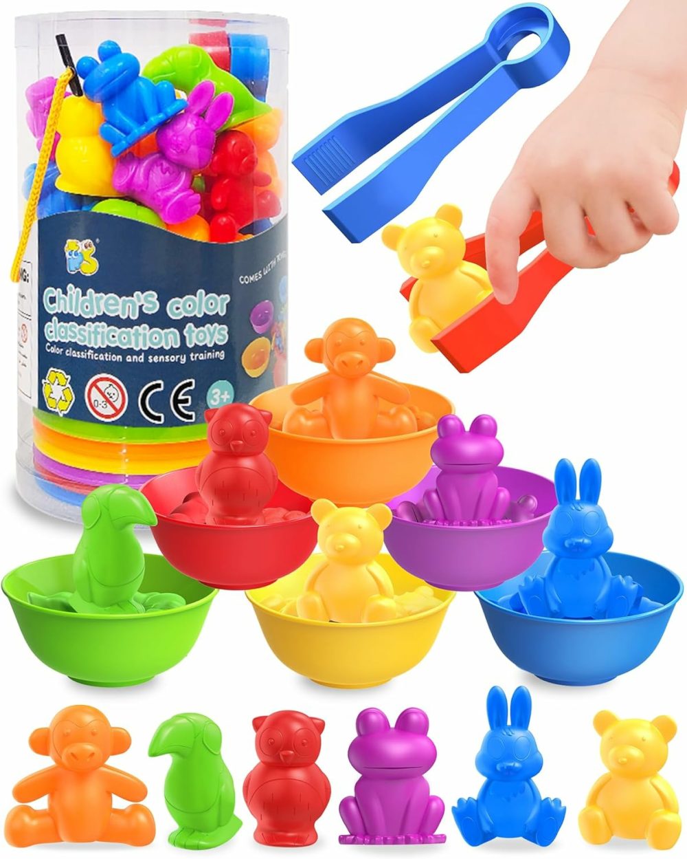 Counting Animals Montessori Toys For 3 4 5 Years Old Boys Girls  Preschool Learning Activities Kindergarten Educational Sensory Toys Gifts For Kids Toddlers Ages 2-4  3-5  4-8  |  Sorting & Stacking Toys All Toys Sorting & Stacking Toys